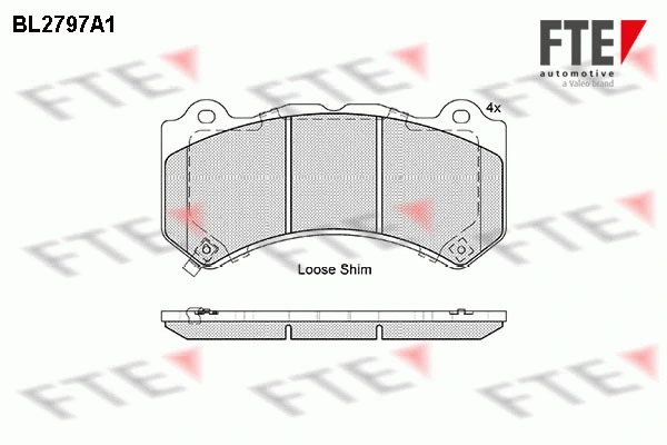 Brake Pad Set, disc brake (BL2797A1)