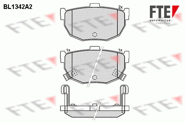 Brake Pad Set, disc brake (BL1342A2)