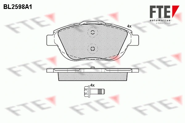 Brake Pad Set, disc brake (BL2598A1)