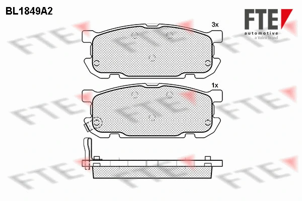 Brake Pad Set, disc brake (BL1849A2)