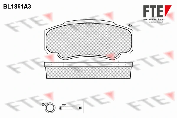 Brake Pad Set, disc brake (BL1861A3)