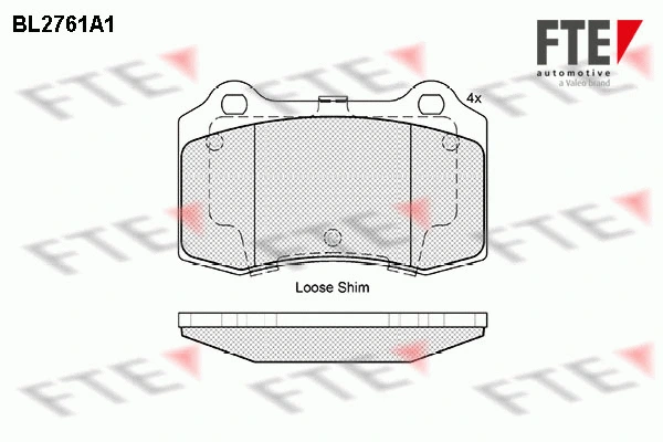 Brake Pad Set, disc brake (BL2761A1)