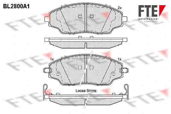 Brake Pad Set, disc brake (BL2800A1)