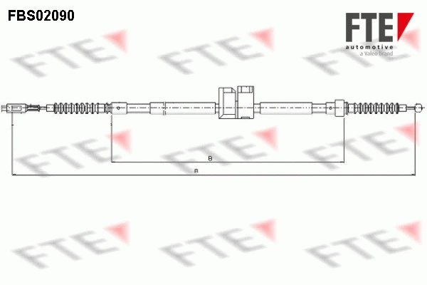 Cable Pull, parking brake (FBS02090)