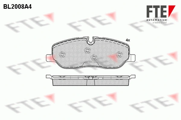 Brake Pad Set, disc brake (BL2008A4)