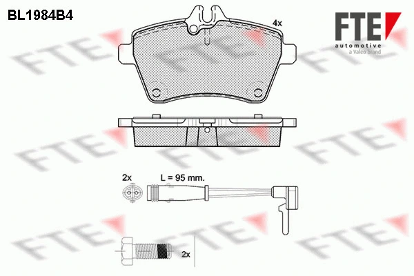 Brake Pad Set, disc brake (BL1984B4)