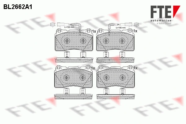 Brake Pad Set, disc brake (BL2662A1)