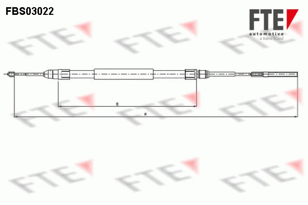 Cable Pull, parking brake (FBS03022)