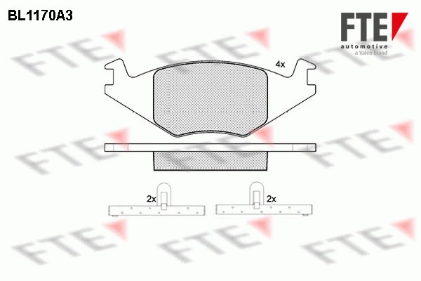 Brake Pad Set, disc brake (BL1170A3)