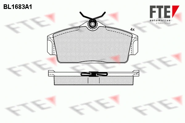 Brake Pad Set, disc brake (BL1683A1)