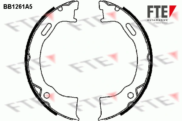 Brake Shoe Set, parking brake (BB1261A5)