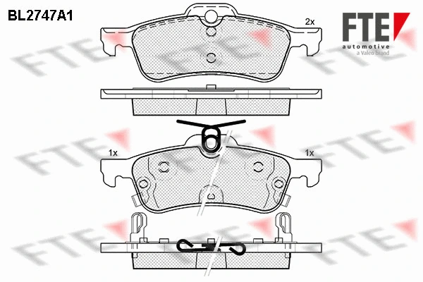 Brake Pad Set, disc brake (BL2747A1)
