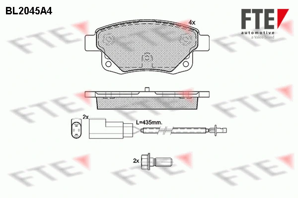 Brake Pad Set, disc brake (BL2045A4)
