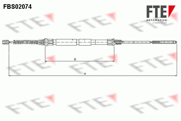 Cable Pull, parking brake (FBS02074)