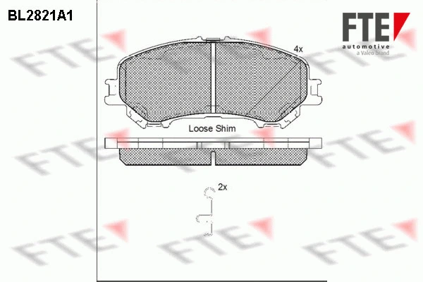 Brake Pad Set, disc brake (BL2821A1)
