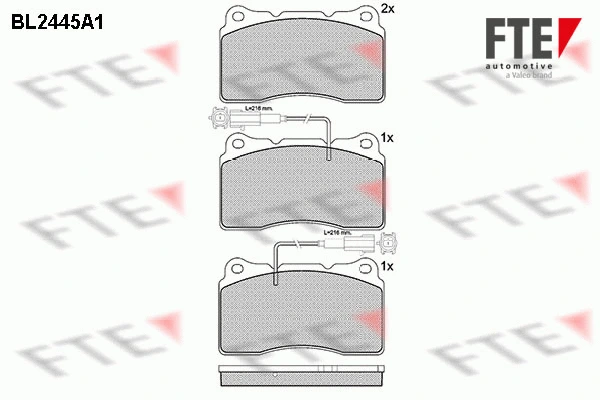 Brake Pad Set, disc brake (9011049)