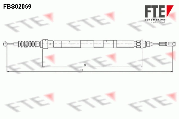 Cable Pull, parking brake (FBS02059)