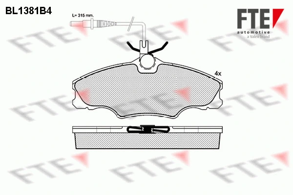Brake Pad Set, disc brake (BL1381B4)