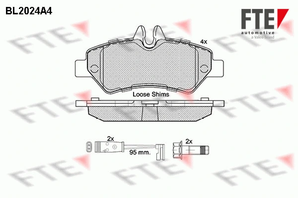 Brake Pad Set, disc brake (BL2024A4)