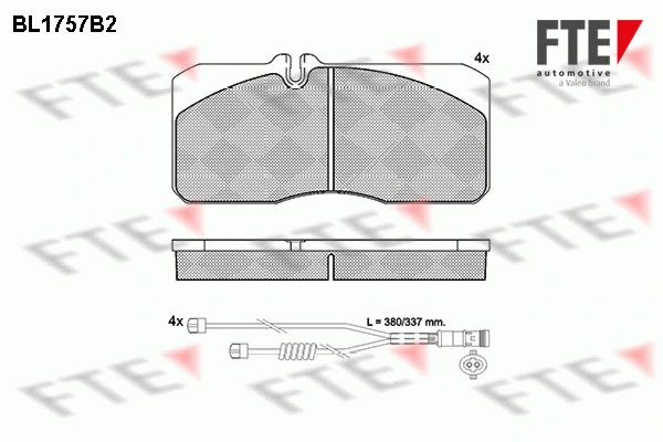 Brake Pad Set, disc brake (BL1757B2)