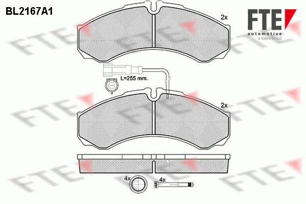 Brake Pad Set, disc brake (BL2167A1)
