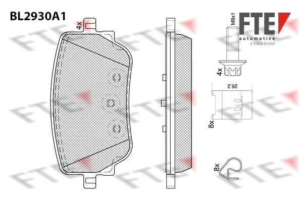 Brake Pad Set, disc brake (BL2930A1)