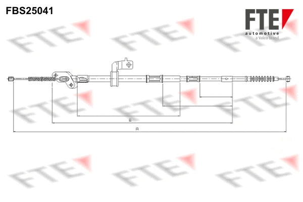 Cable Pull, parking brake (FBS25041)