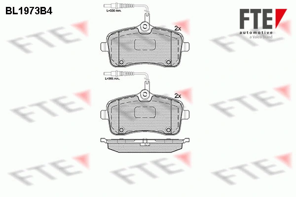 Brake Pad Set, disc brake (BL1973B4)