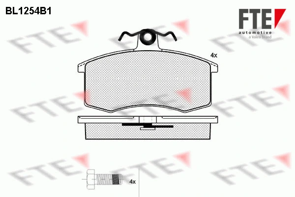 Brake Pad Set, disc brake (BL1254B1)