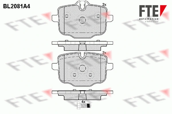 Brake Pad Set, disc brake (BL2081A4)
