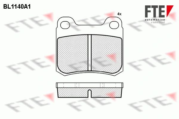 Brake Pad Set, disc brake (BL1140A1)