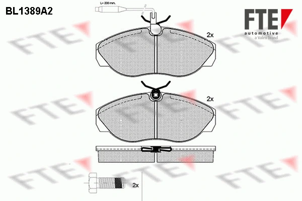 Brake Pad Set, disc brake (BL1389A2)