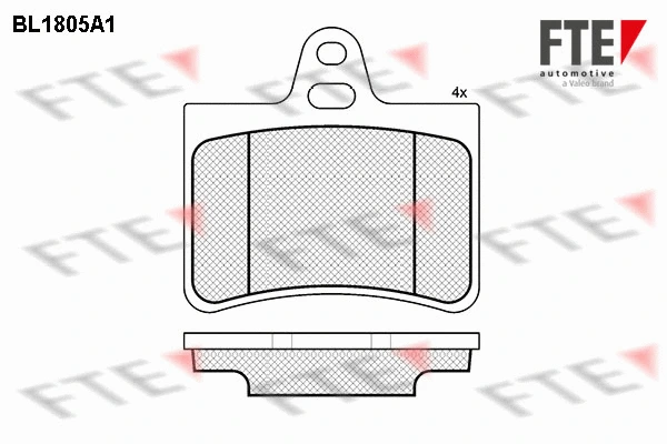 Brake Pad Set, disc brake (BL1805A1)