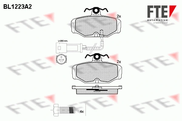 Brake Pad Set, disc brake (BL1223A2)