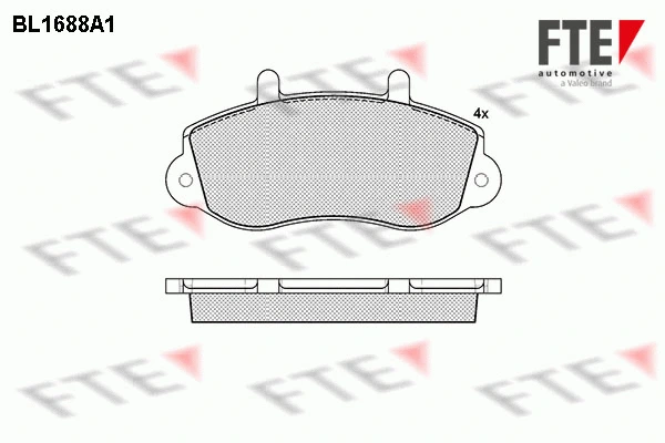 Brake Pad Set, disc brake (BL1688A1)