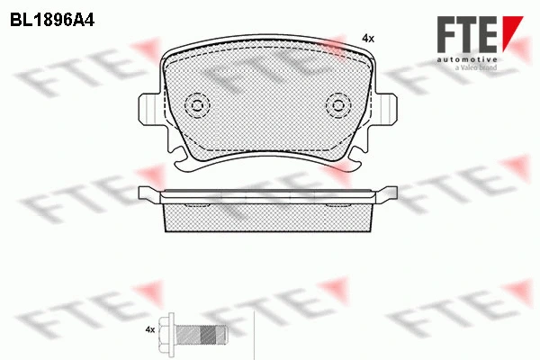 Brake Pad Set, disc brake (BL1896A4)