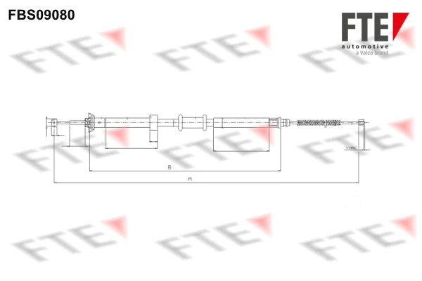 Cable Pull, parking brake (FBS09080)