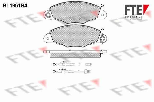 Brake Pad Set, disc brake (BL1661B4)