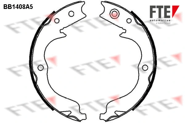Brake Shoe Set, parking brake (BB1408A5)