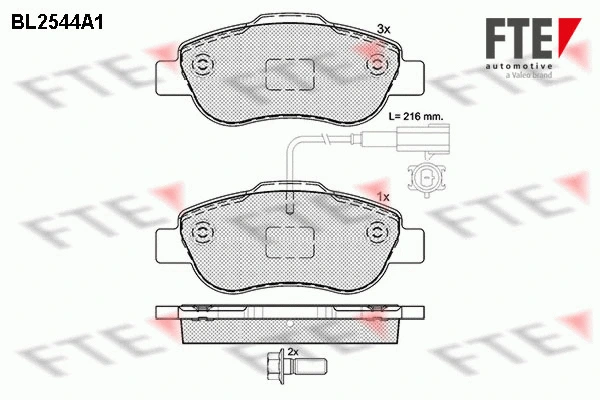 Brake Pad Set, disc brake (BL2544A1)