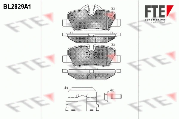Brake Pad Set, disc brake (BL2829A1)