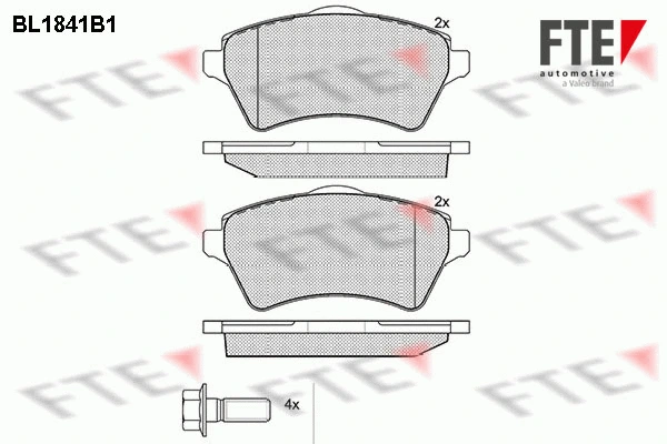 Brake Pad Set, disc brake (BL1841B1)
