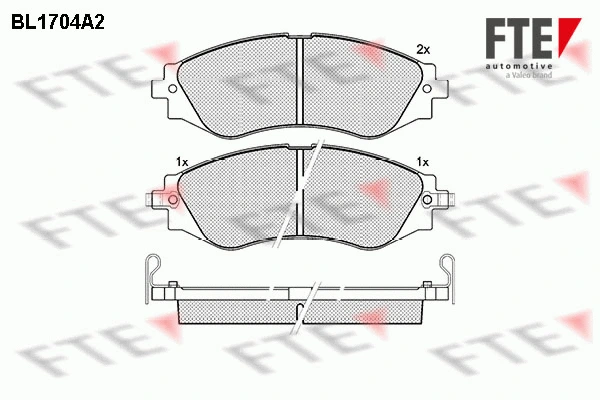 Brake Pad Set, disc brake (BL1704A2)