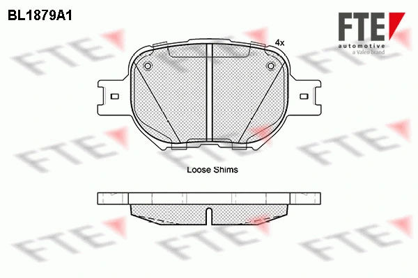 Brake Pad Set, disc brake (BL1879A1)