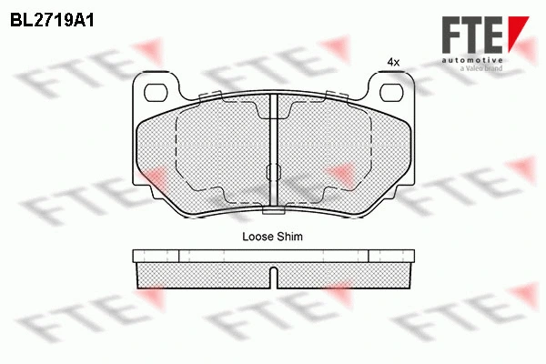 Brake Pad Set, disc brake (BL2719A1)