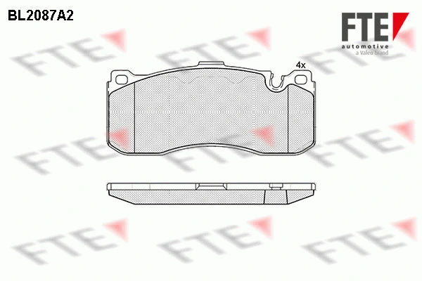 Brake Pad Set, disc brake (BL2087A2)