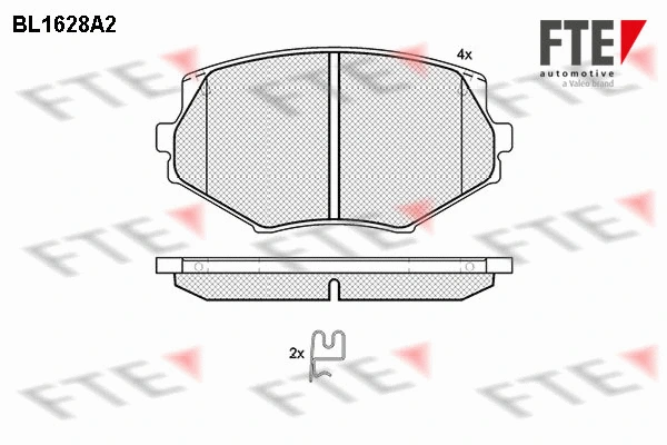 Brake Pad Set, disc brake (BL1628A2)