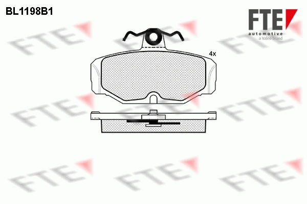 Brake Pad Set, disc brake (BL1198B1)