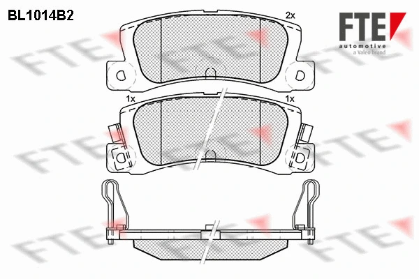 Brake Pad Set, disc brake (BL1014B2)