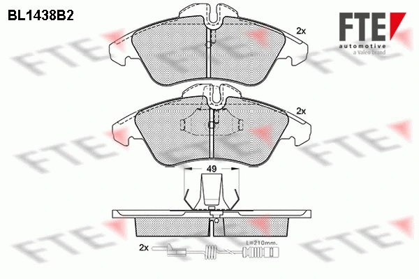 Brake Pad Set, disc brake (9010188)